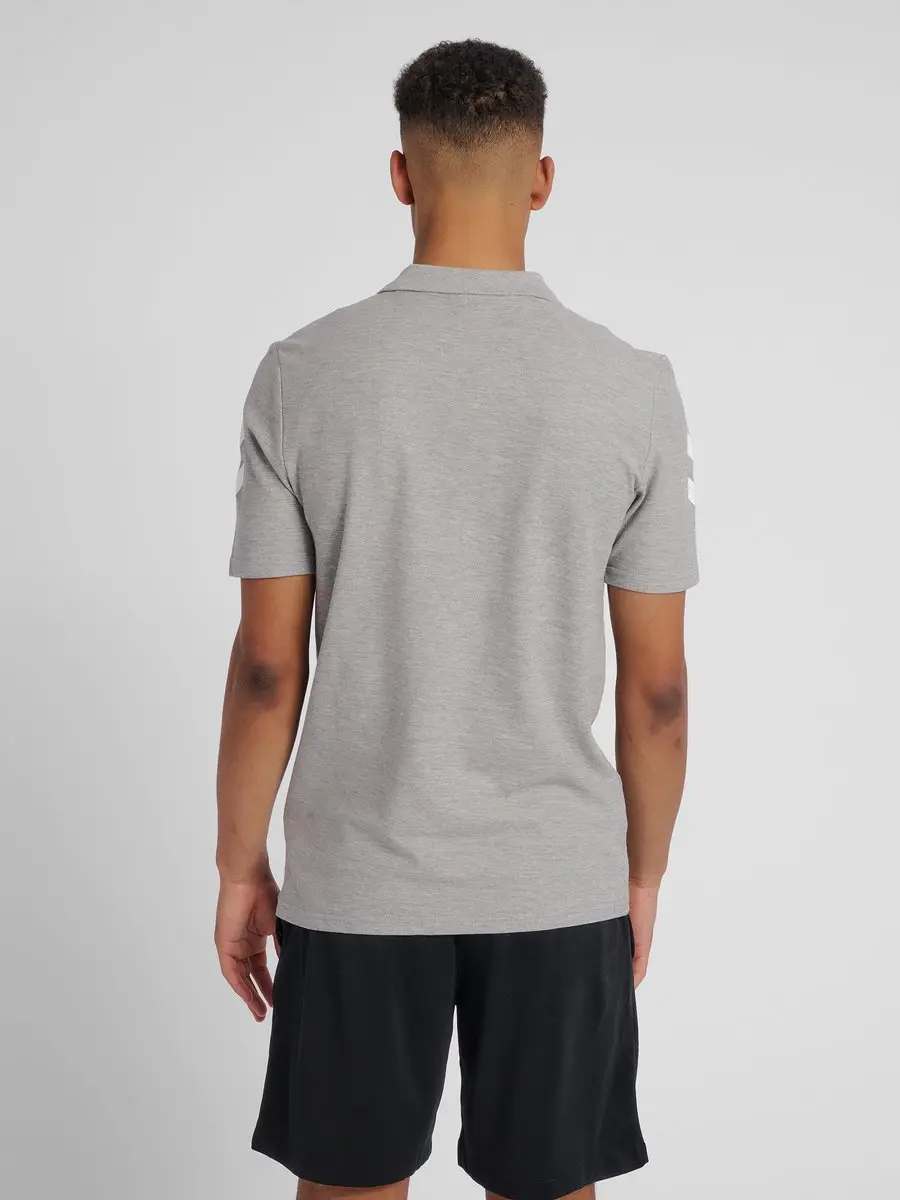 Hummel hmlGO Cotton Polo - Grijs melange - afbeelding 6 van 6