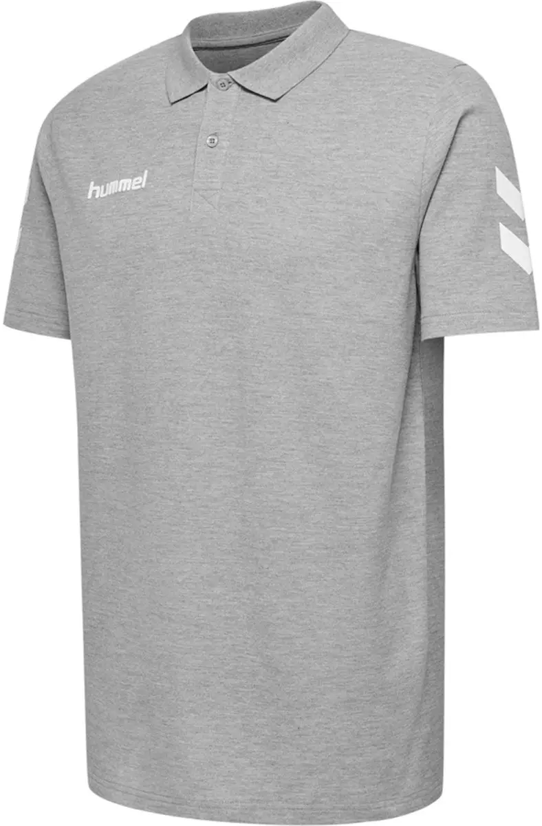 Hummel hmlGO Cotton Polo - Grijs melange - afbeelding 2 van 6