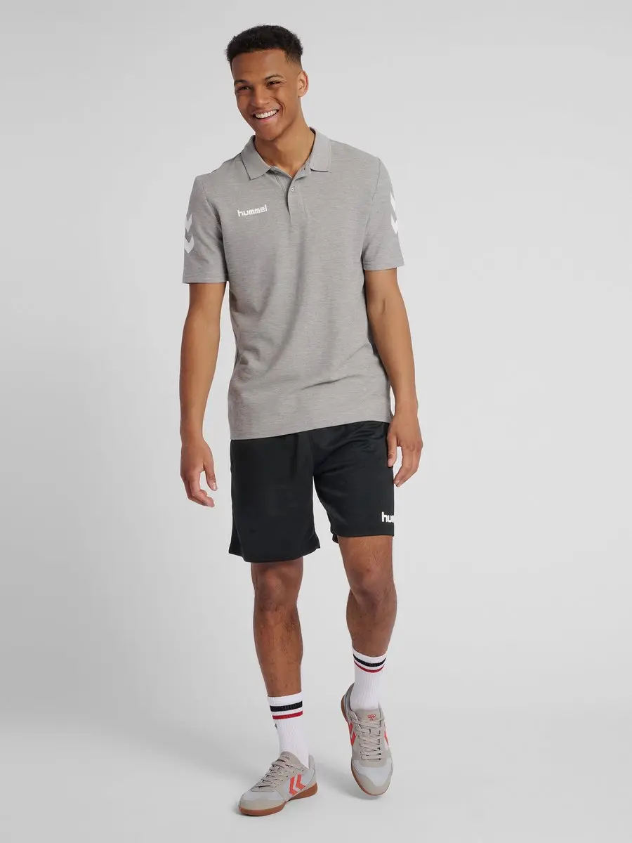 Hummel hmlGO Cotton Polo - Grijs melange - afbeelding 5 van 6