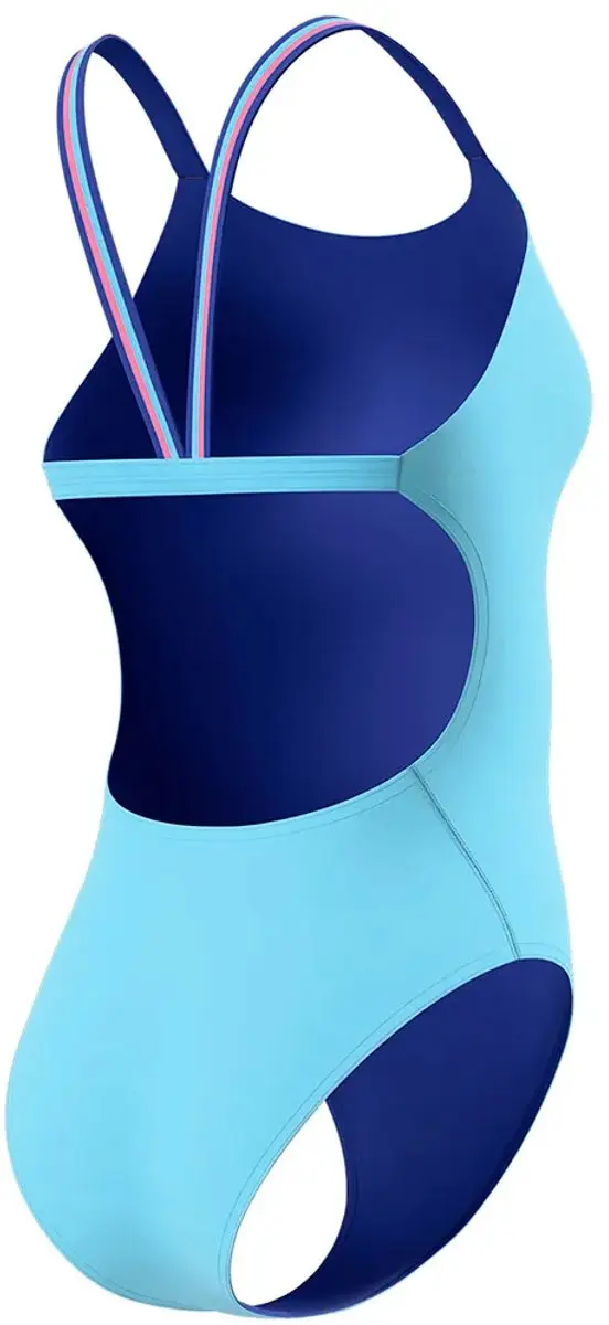 Speedo Solid Comfort V-Back Zwempak 30 - Blauw - afbeelding 3 van 4