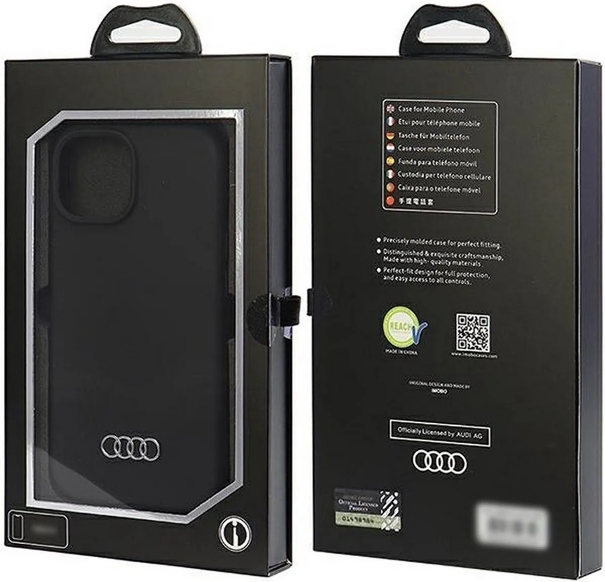 Audi Silicone Back Case iPhone 15 - Zwart