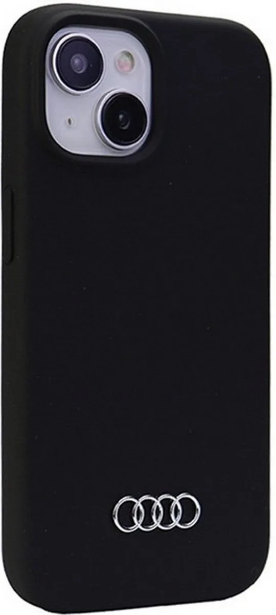 Audi Silicone Back Case iPhone 15 - Zwart