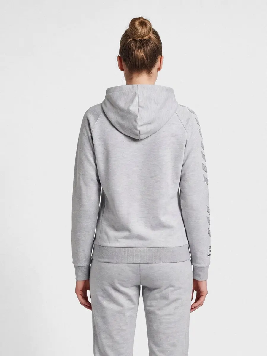 Hummel Move Grid Katoenen Hoodie - Grijs Melange - afbeelding 6 van 6