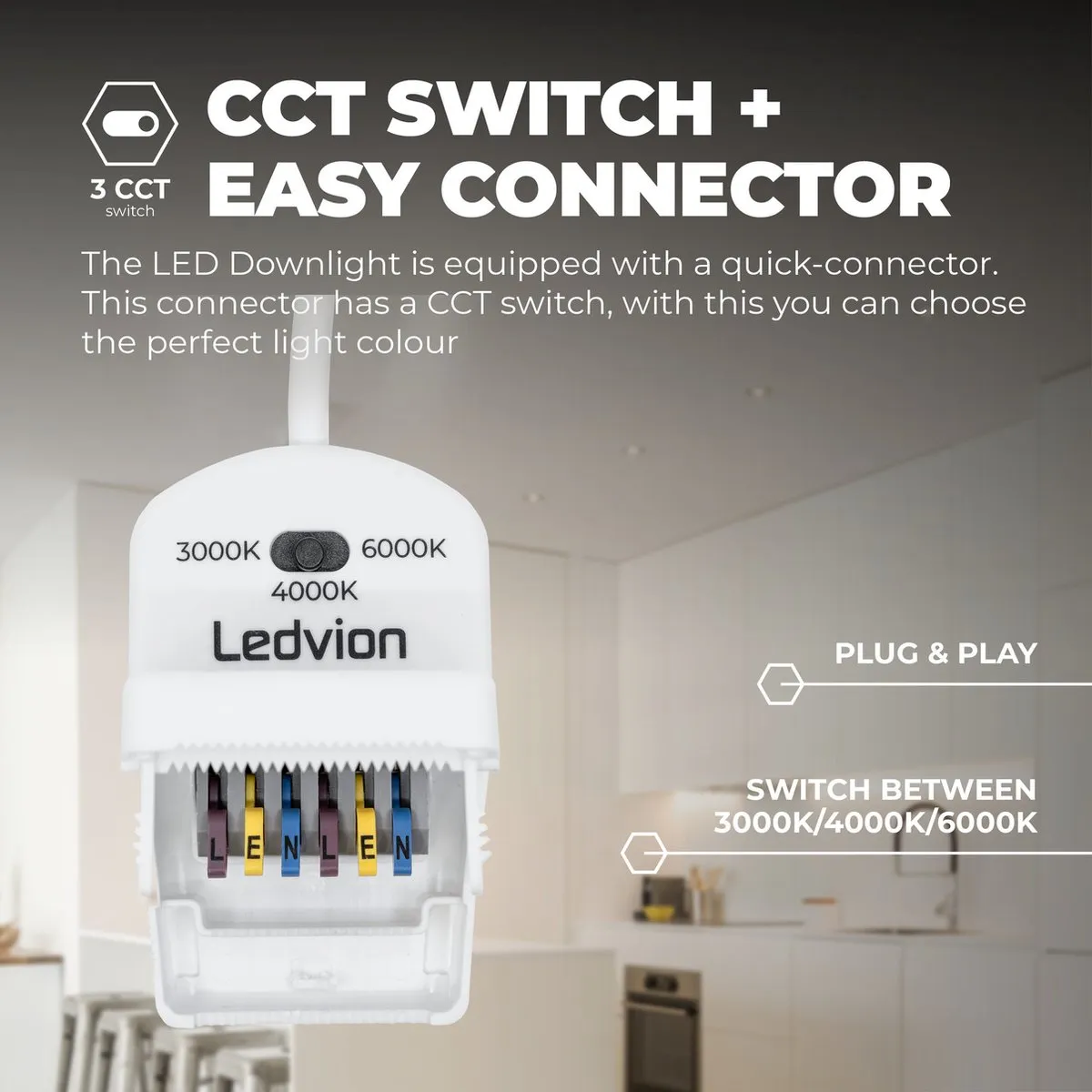 Ledvion LED Inbouwspot 7W IP65 - Ø90mm