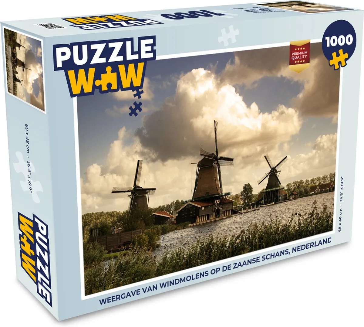 PuzzleWow Legpuzzel Zaanse Schans 1000 Stuks