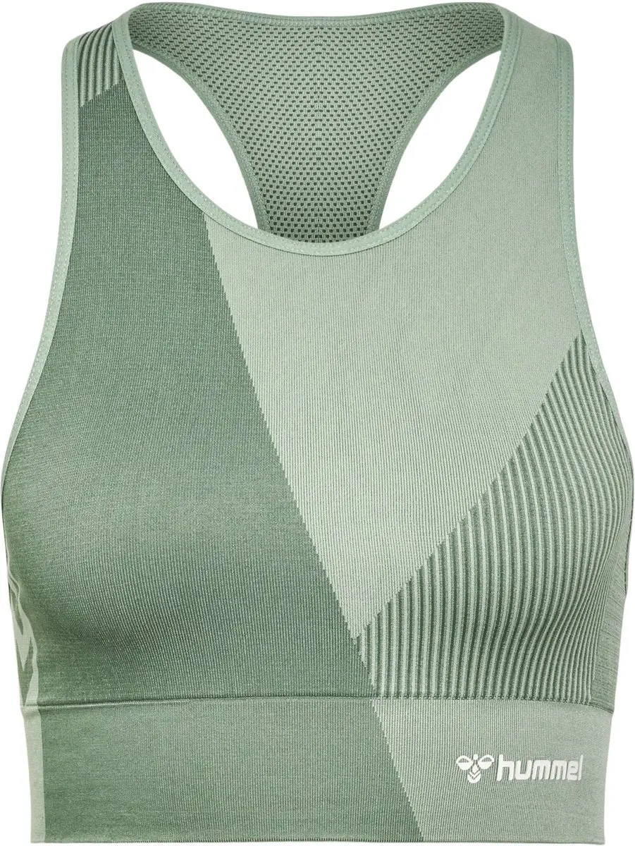 Hummel MT Unite Naadloze Sportbeha - XS - Laurel Wreath/Lily Pad - afbeelding 4 van 6