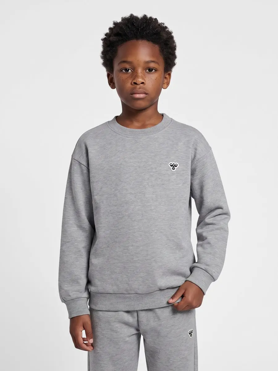 Hummel Bee Loszittend Kindertrui - Grijs melange - afbeelding 6 van 6