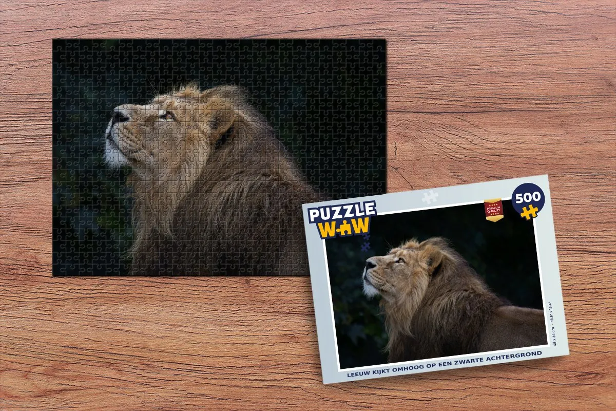 PuzzleWow Leeuw Jungle Legpuzzel 500 Stuks - Multicolor
