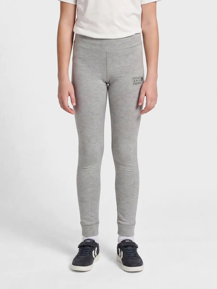 Hummel Move Grid Katoenen Legging - 164 - Grijs melange - afbeelding 5 van 6