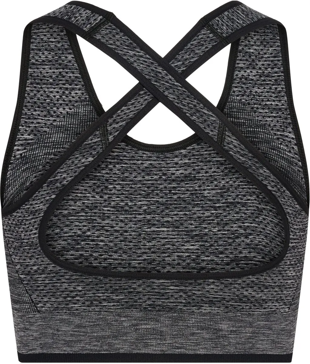 Hummel Mt Una Naadloze Sporttop - XS - Black Melange - afbeelding 2 van 6