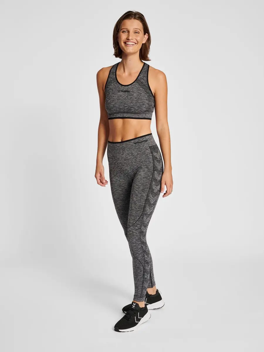 Hummel Mt Una Naadloze Sporttop - XS - Black Melange - afbeelding 5 van 6