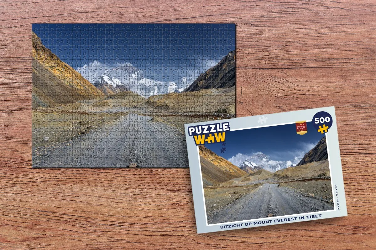 PuzzleWow Legpuzzel Mount Everest Tibet 500 Stuks - Multicolor