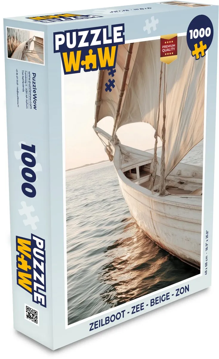 PuzzleWow Legpuzzel Zeilboot 1000 Stuks