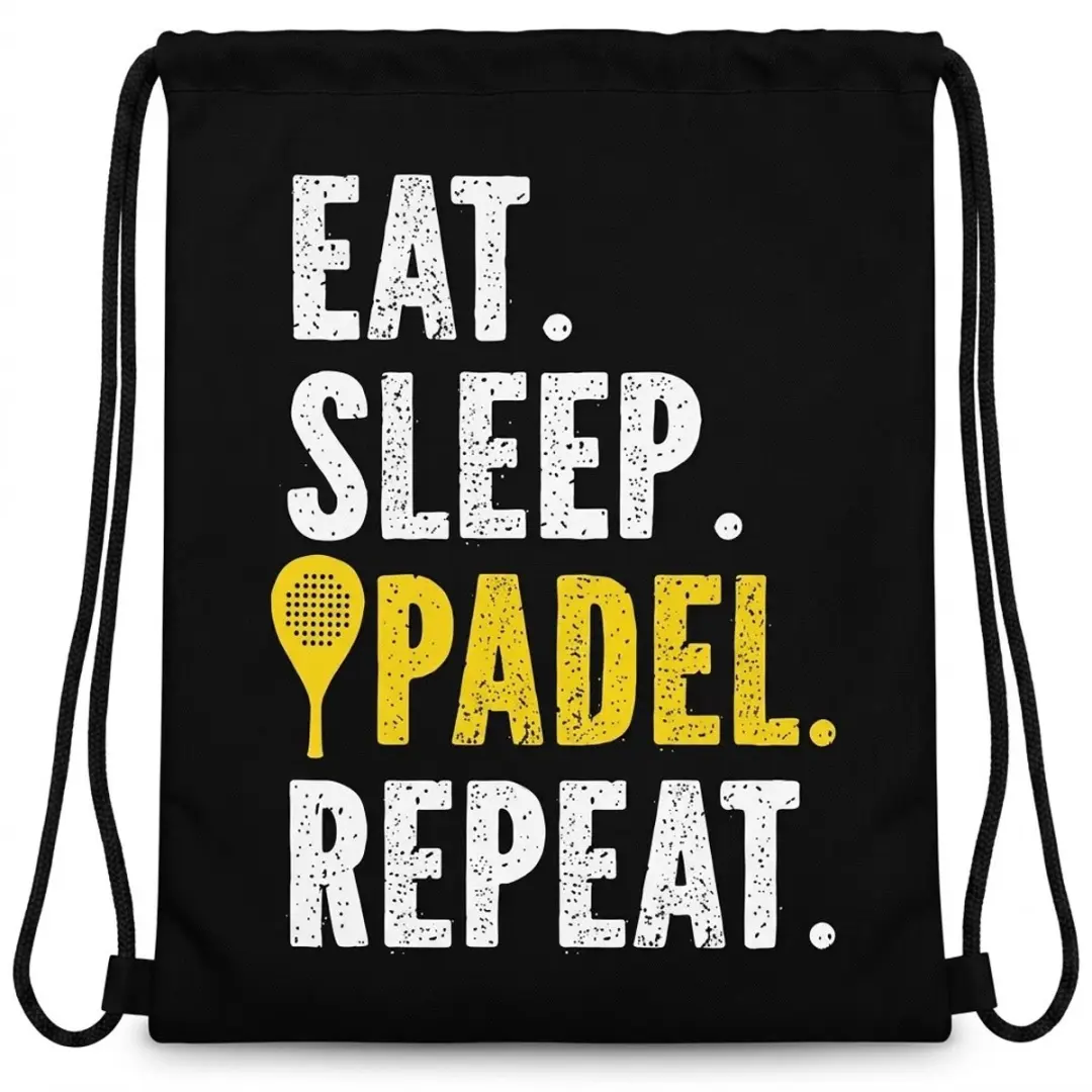 Padel tas zwart wit geel voor dames en heren