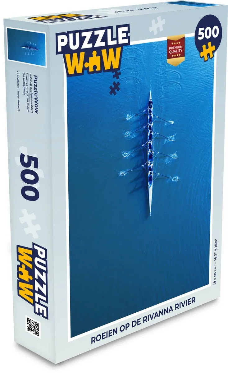 PuzzleWow Roeien op de Rivanna Rivier Legpuzzel 500 Stuks - Multicolor
