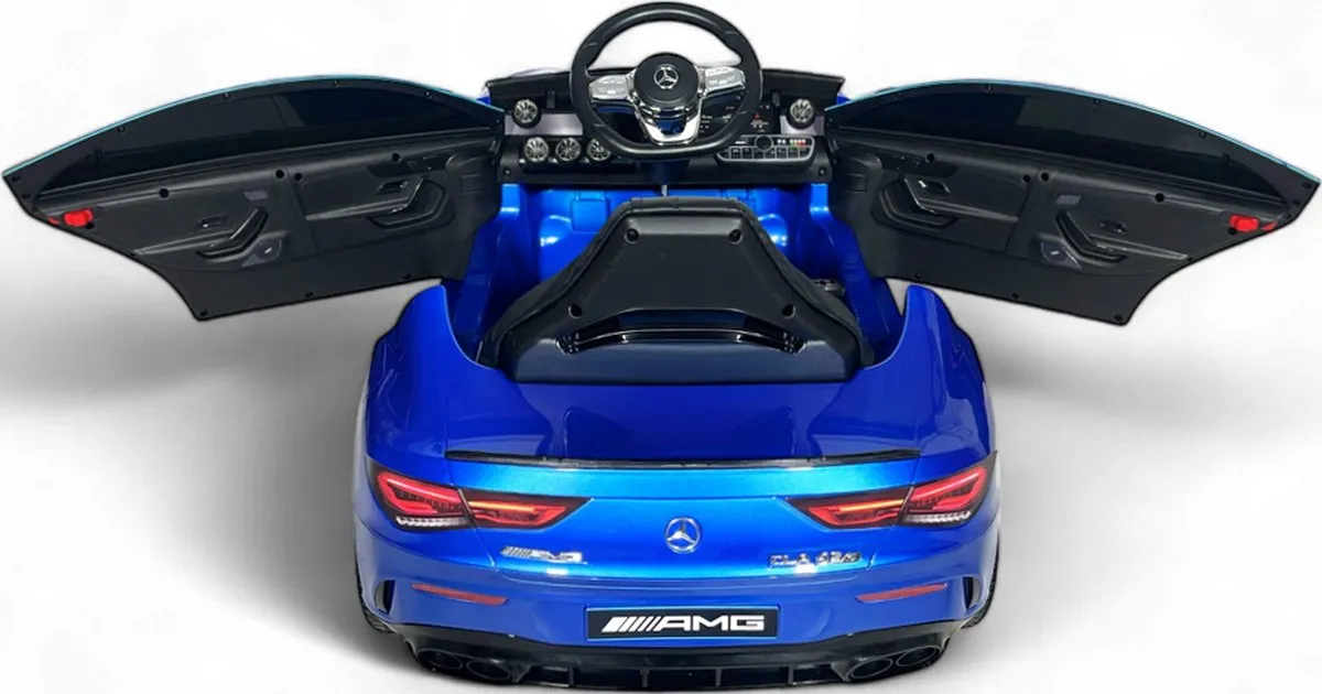 Mercedes CLA 45 AMG Kinderauto - Elektrische 12V Blauw met afstandsbediening