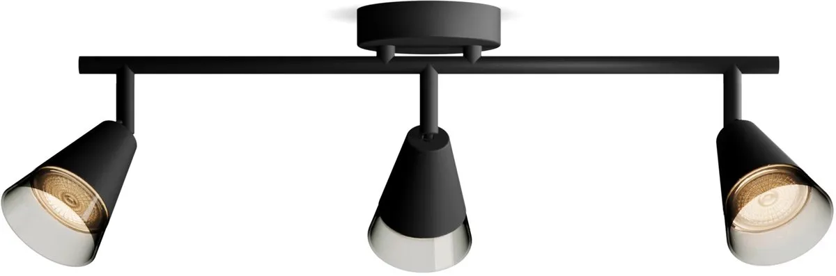 Philips Cleft Spot Plafondspot 3x5W - Zwart
