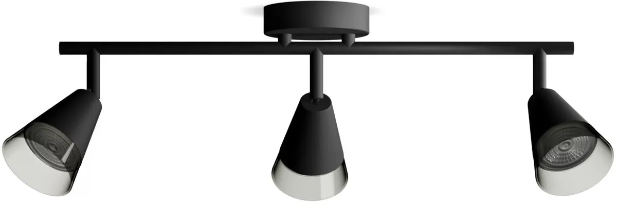 Philips Cleft Spot Plafondspot 3x5W - Zwart