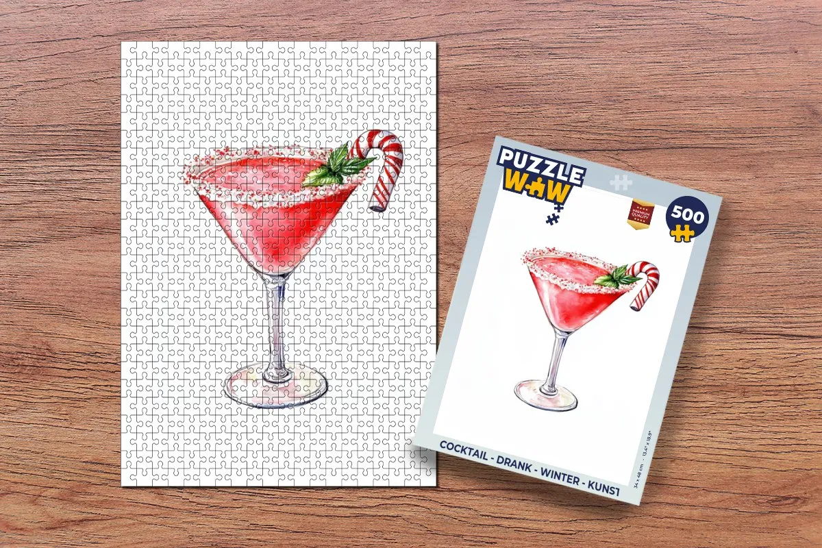 PuzzleWow Cocktail Legpuzzel 500 Stuks - Kerst