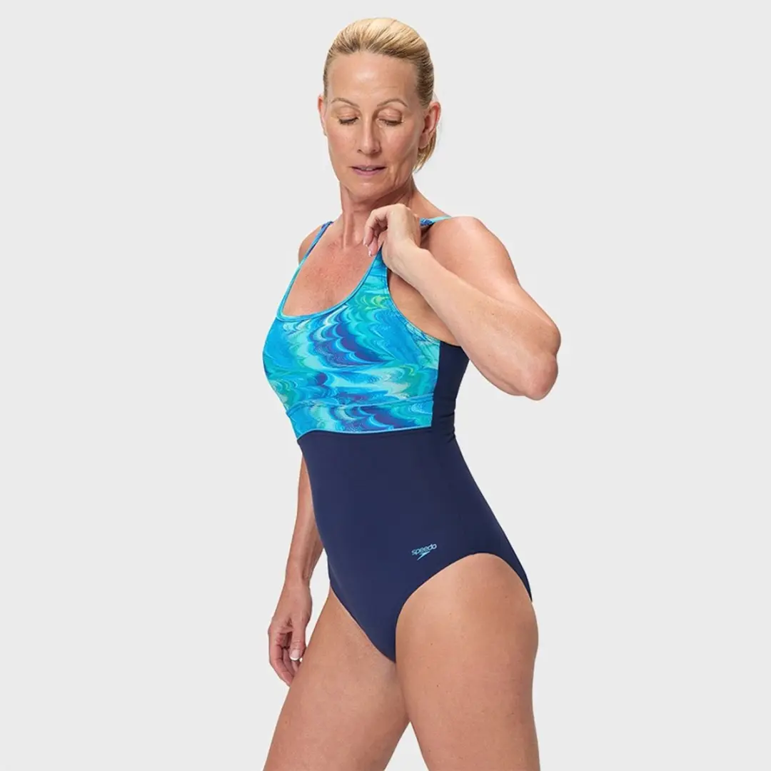 Speedo Contour Eclipse Dames Badpak - Donkerblauw - afbeelding 4 van 6
