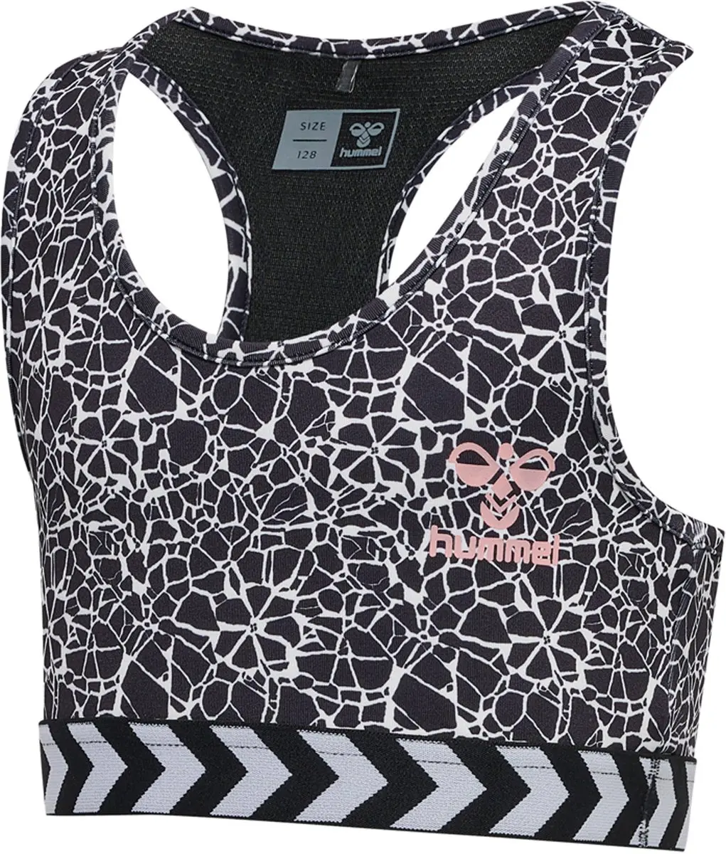 Hummel Mimmi Sports Top - 110 - CAVIAR/TWILIGHT MAUVE - afbeelding 6 van 6