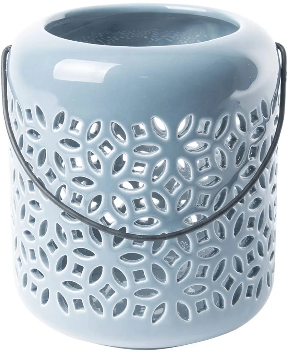 Esschert Design Windlicht L Lichtblauw 11 cm