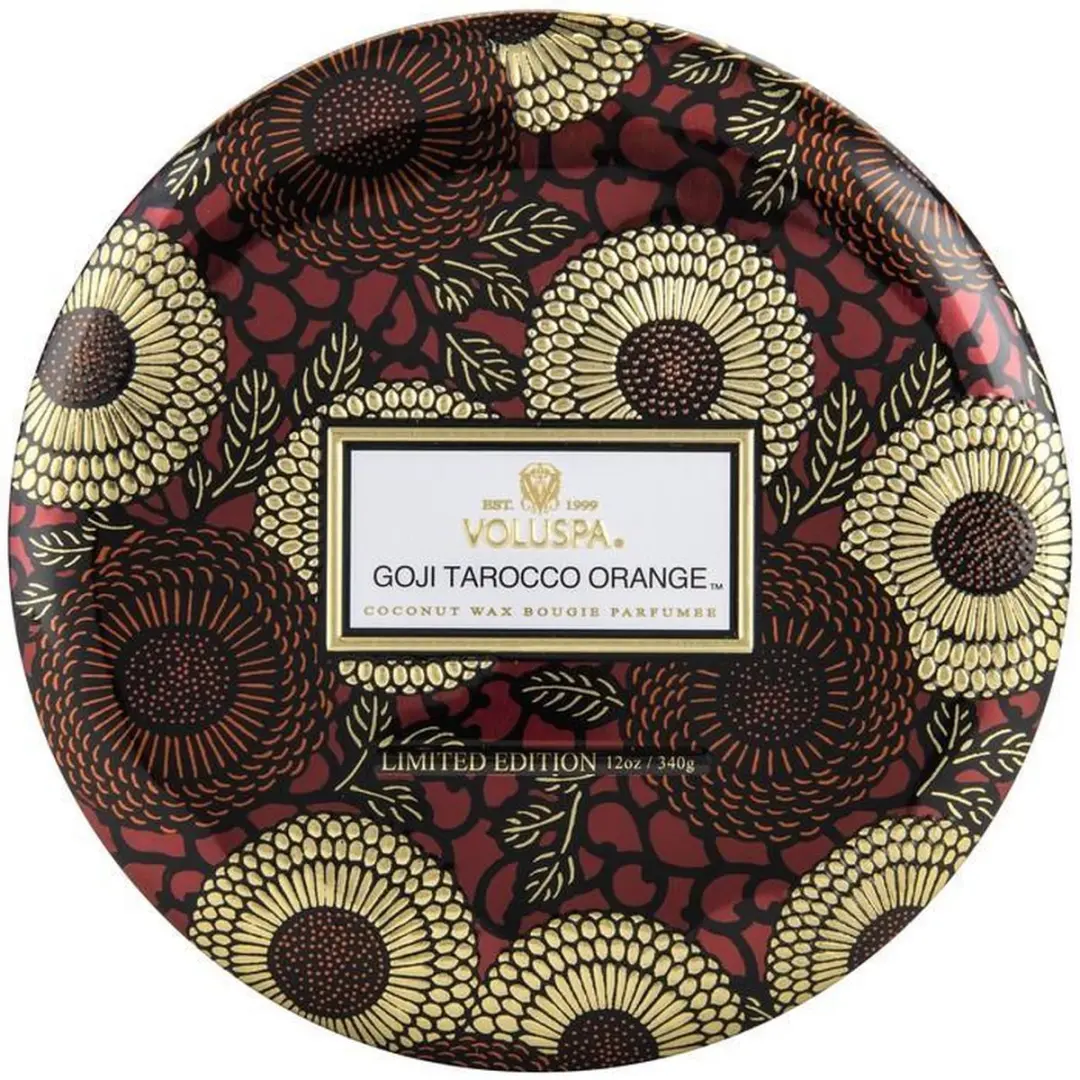 Voluspa Japonica Goji Tarocco Orange Geurkaars 3 Wick