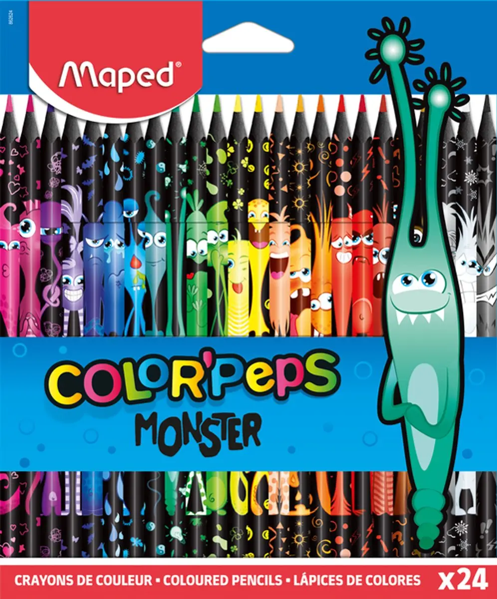 Maped Color'Peps Monster Krijt 24 Stuks - afbeelding 2 van 2