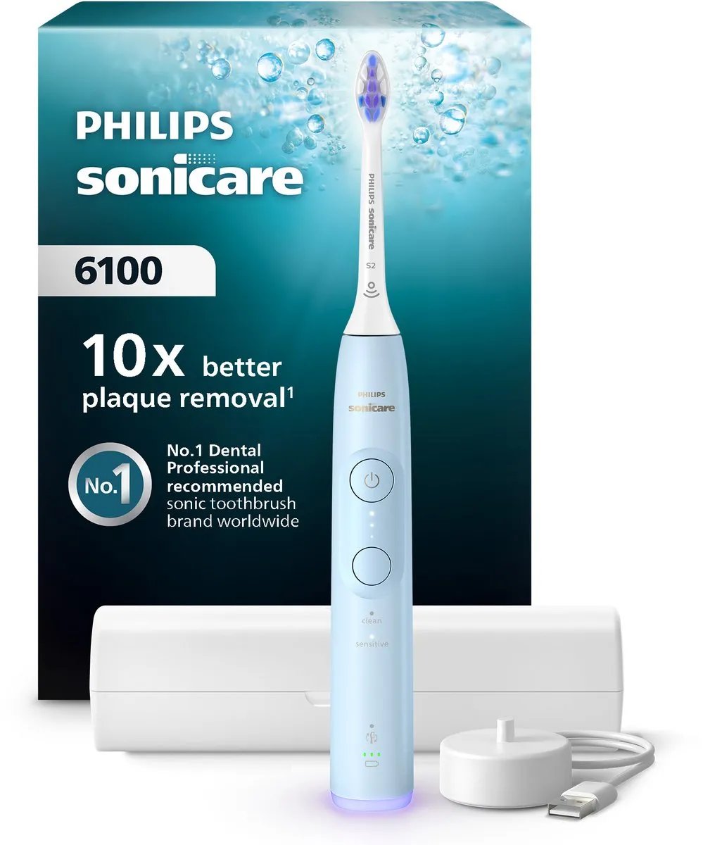 Philips Sonicare 6100 HX7406/02 Elektrische Tandenborstel - Lichtblauw