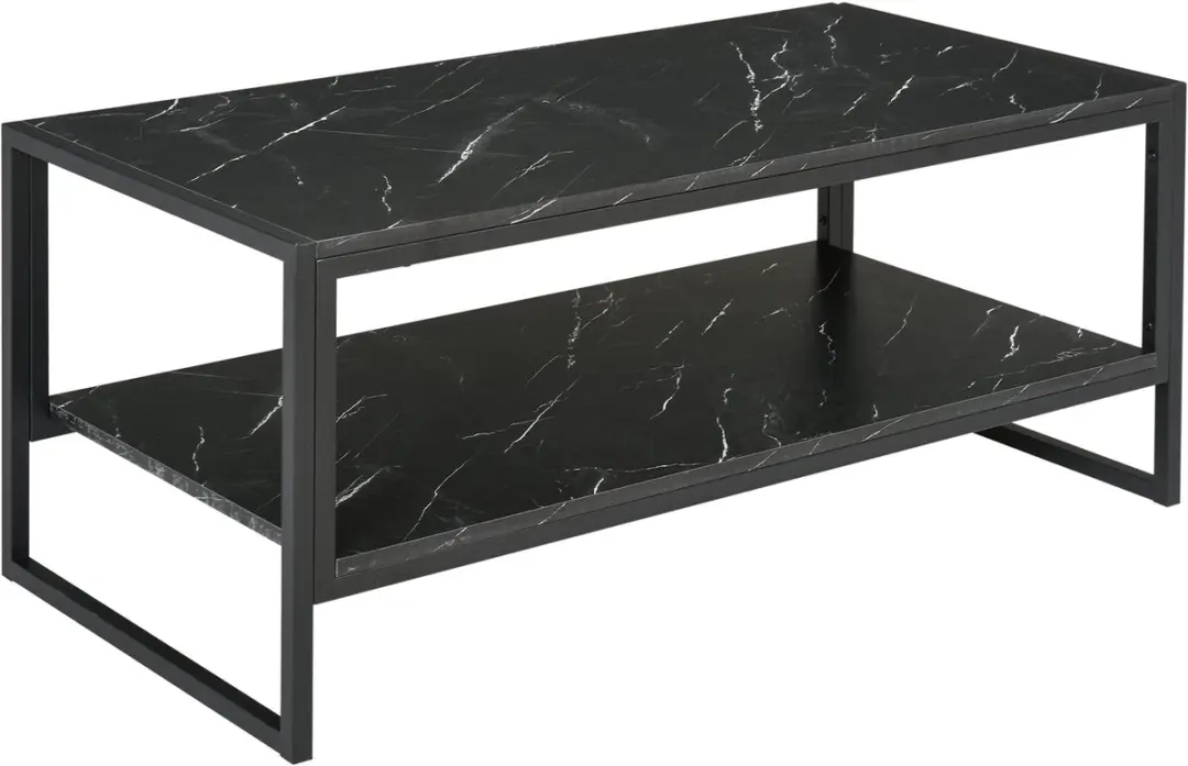 HOMCOM-Salontafel-Hout-106x50x47cm-Zwart