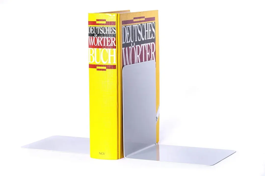 MAUL Boekensteunen 14x12x14cm Zilver - 2 Stuks - afbeelding 2 van 6
