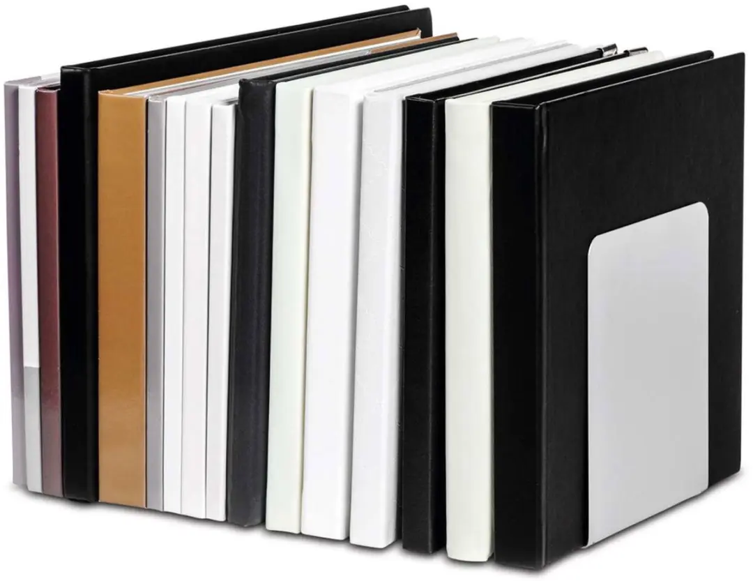 MAUL Boekensteunen 14x12x14cm Zilver - 2 Stuks - afbeelding 5 van 6