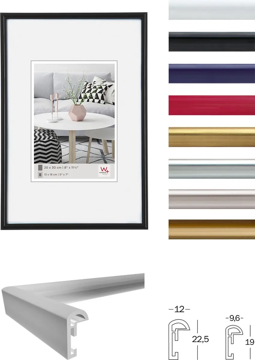 Walther Galeria Fotolijst 30x40cm Zwart - afbeelding 2 van 3