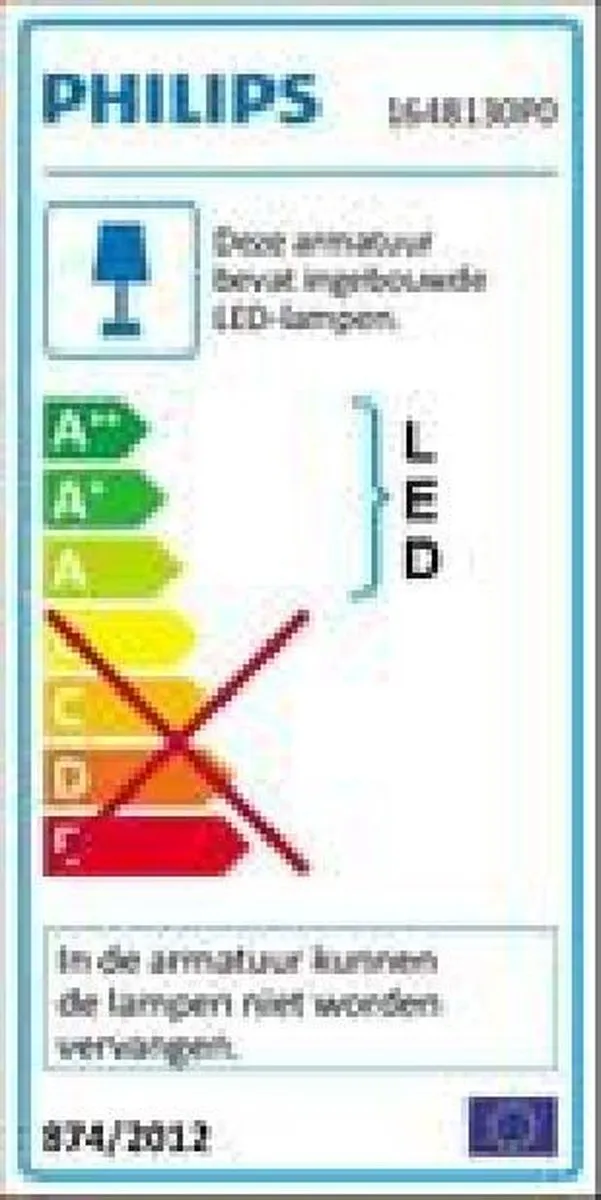 Philips Parterre Sokkellamp - 8W - Zwart