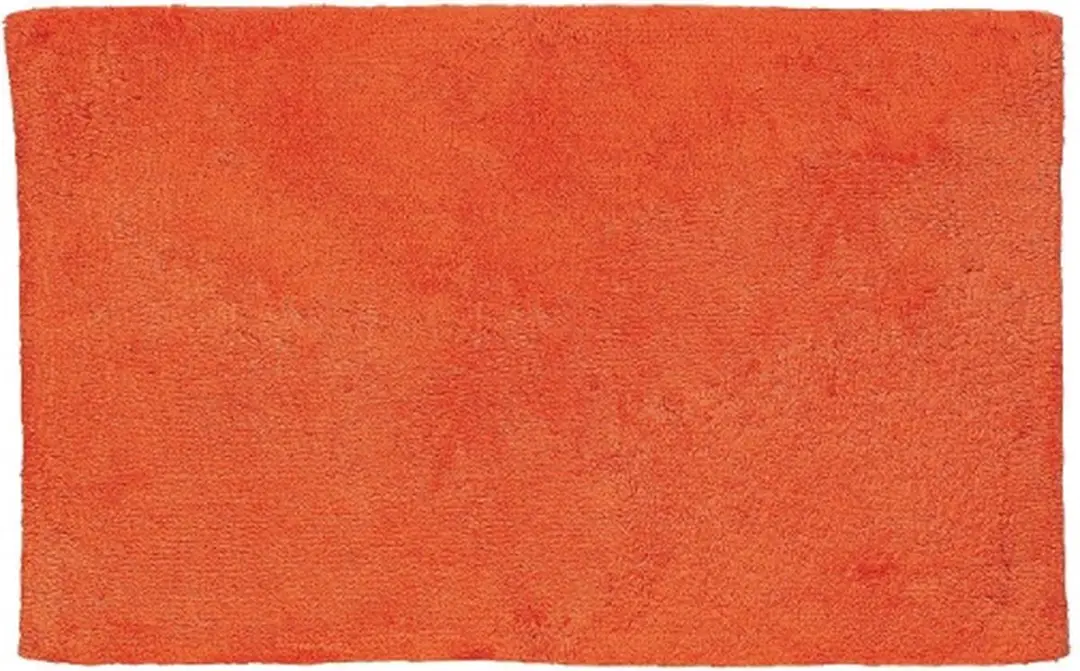 Vloerkleed, Badmat, 50 x 80 cm, Zalm Oranje, Katoen