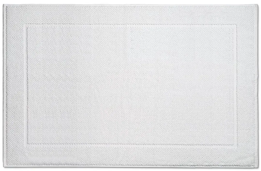 Badkamermat LAVINIA, 100% biologisch katoen, wit, 60 x 100 cm