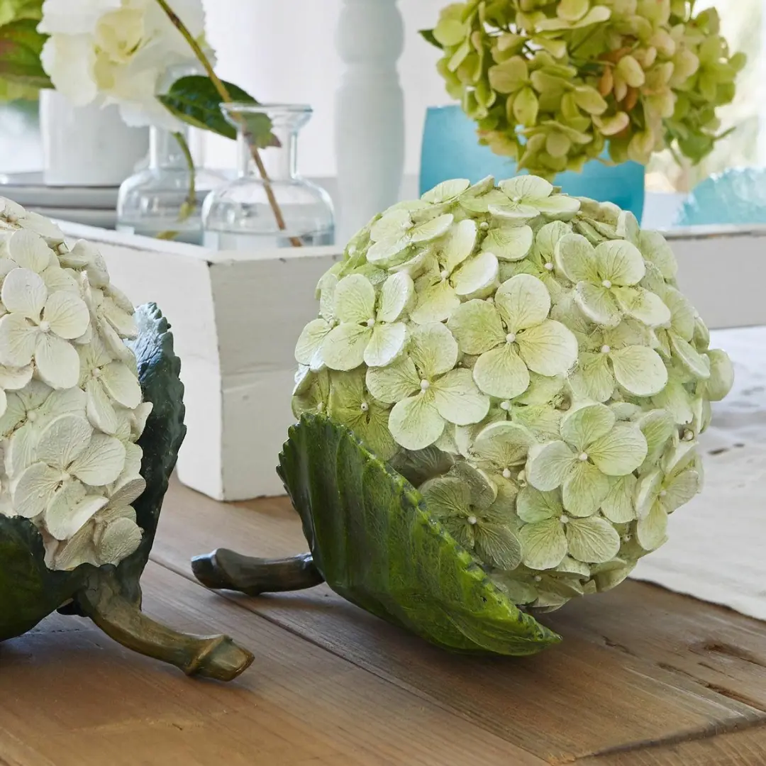 Loberon Sierbloemset 2 Hortensies groen/wit - afbeelding 3 van 5