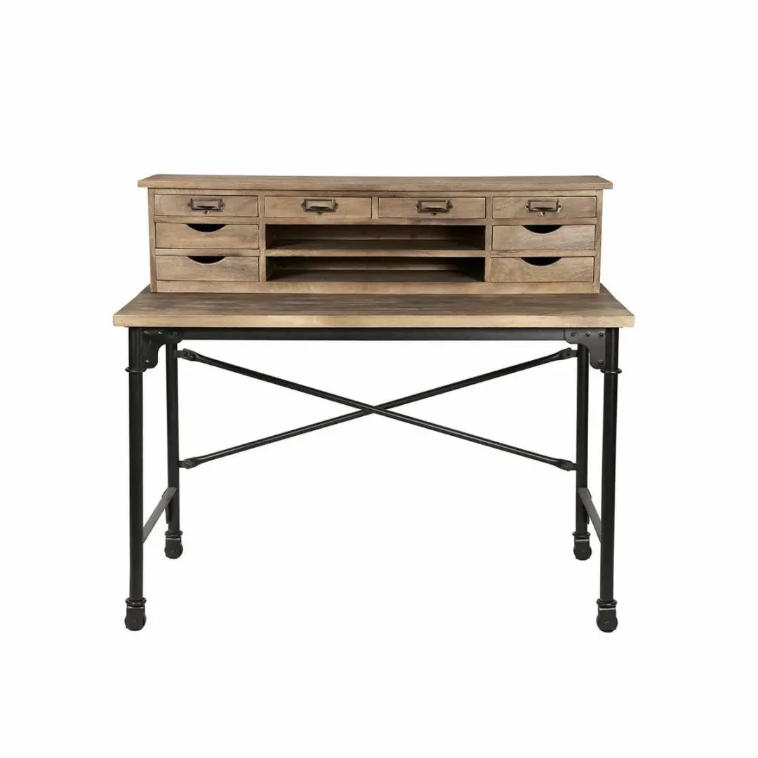 Loberon Leognan Bureau - Bruin/Zwart - afbeelding 6 van 6