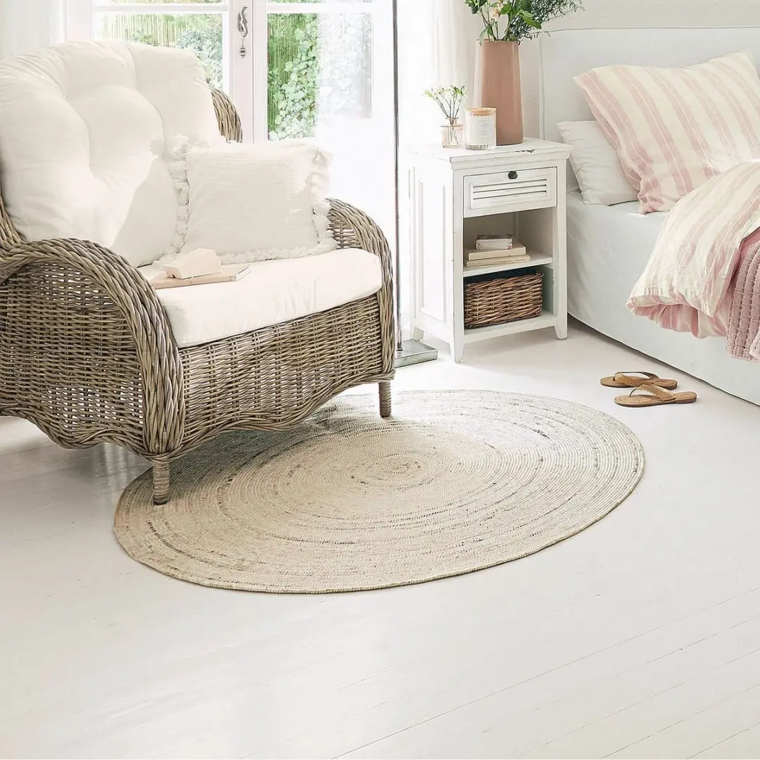 Loberon Mommon Vloerkleed 120cm - Beige - afbeelding 3 van 6