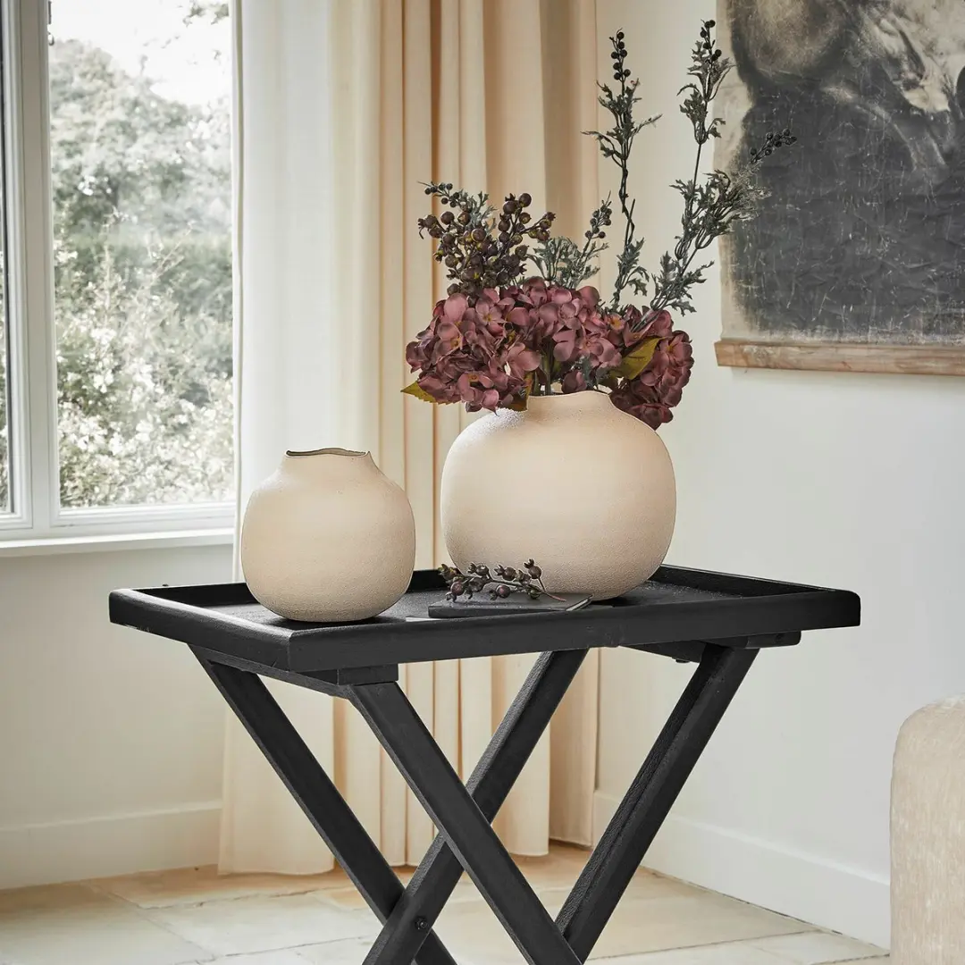 Loberon Fleurons Vaas - 2 Stuks Beige - afbeelding 2 van 6