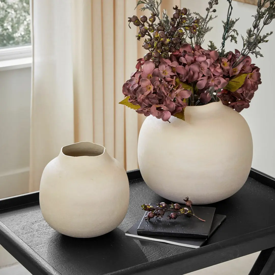 Loberon Fleurons Vaas - 2 Stuks Beige - afbeelding 6 van 6