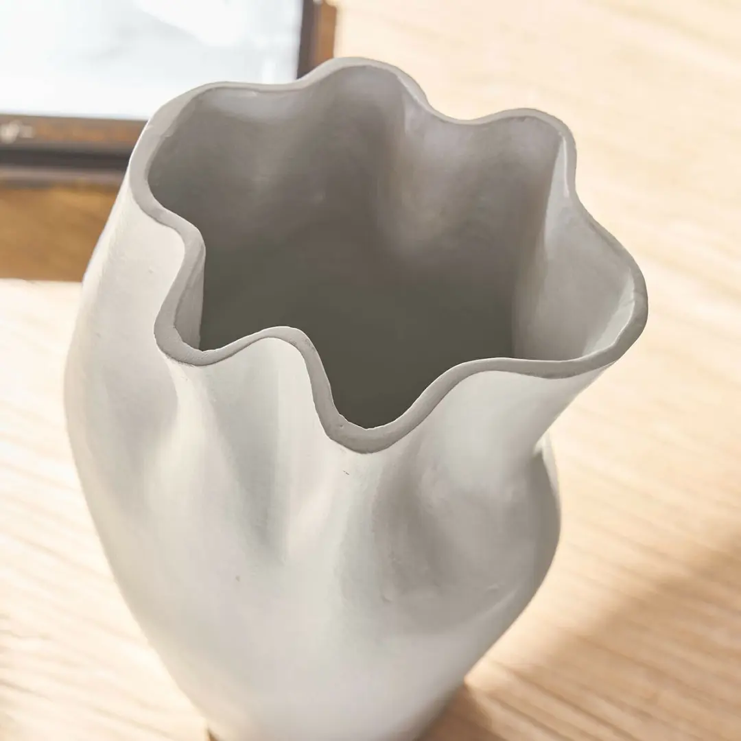 Loberon Palomira Vaas - Wit - afbeelding 5 van 5