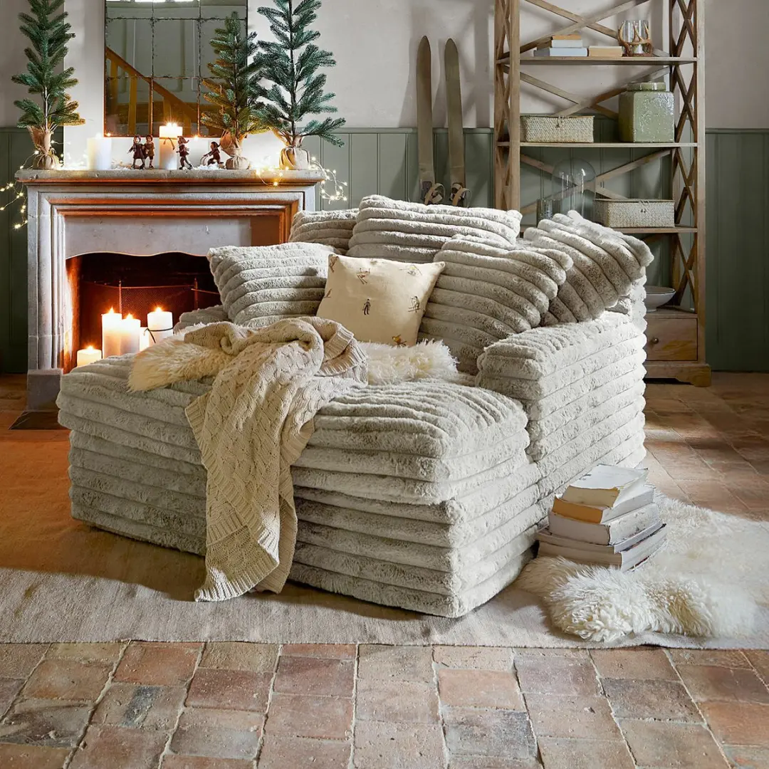 Loberon Woodminster Chaise Longue 1.5 Zit - Grijs - afbeelding 2 van 6