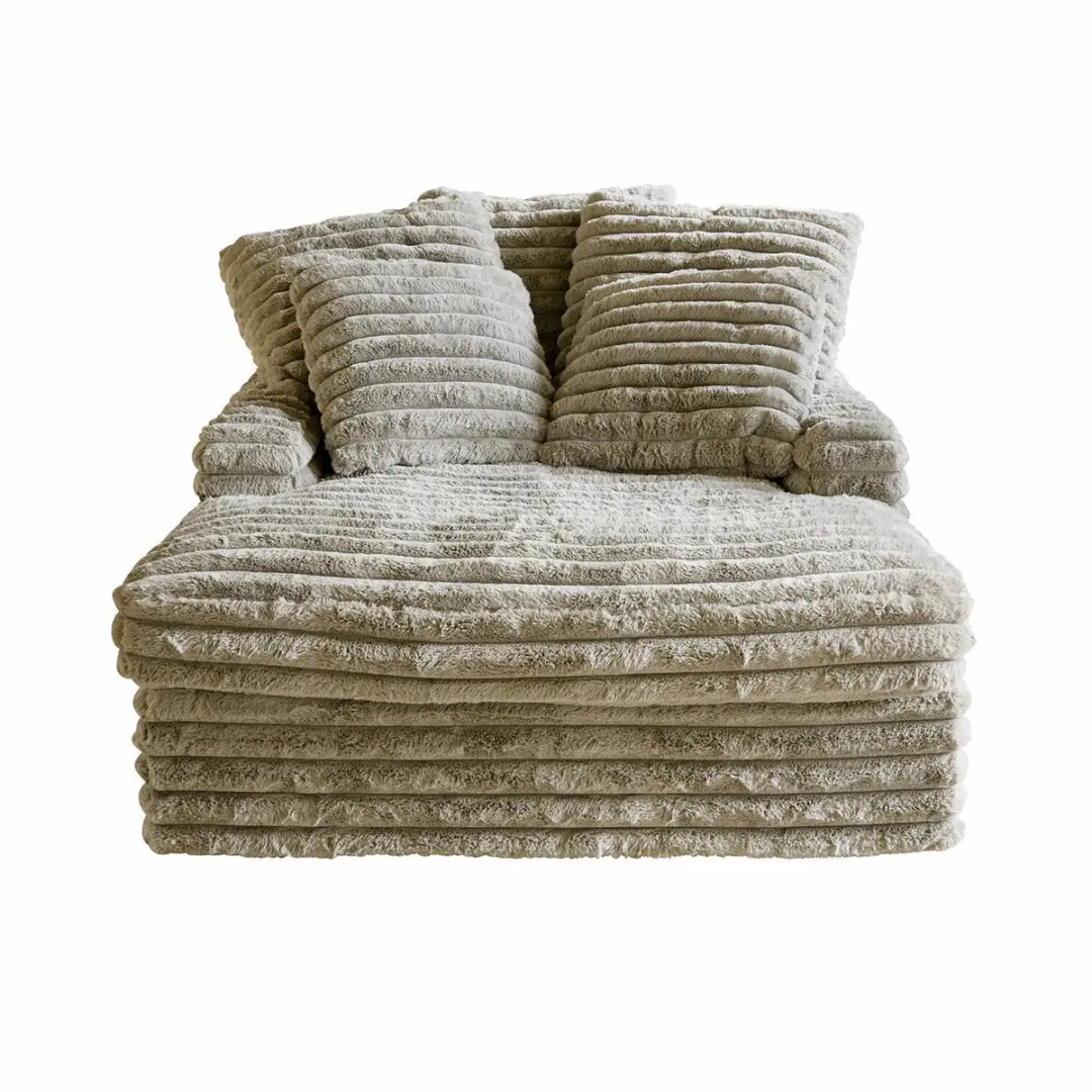 Loberon Woodminster Chaise Longue 1.5 Zit - Grijs - afbeelding 4 van 6