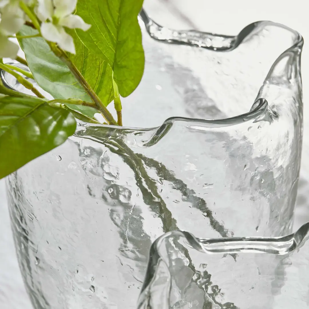 Loberon Felucia Vaas - 2 Stuks Heldere Glas - afbeelding 4 van 5