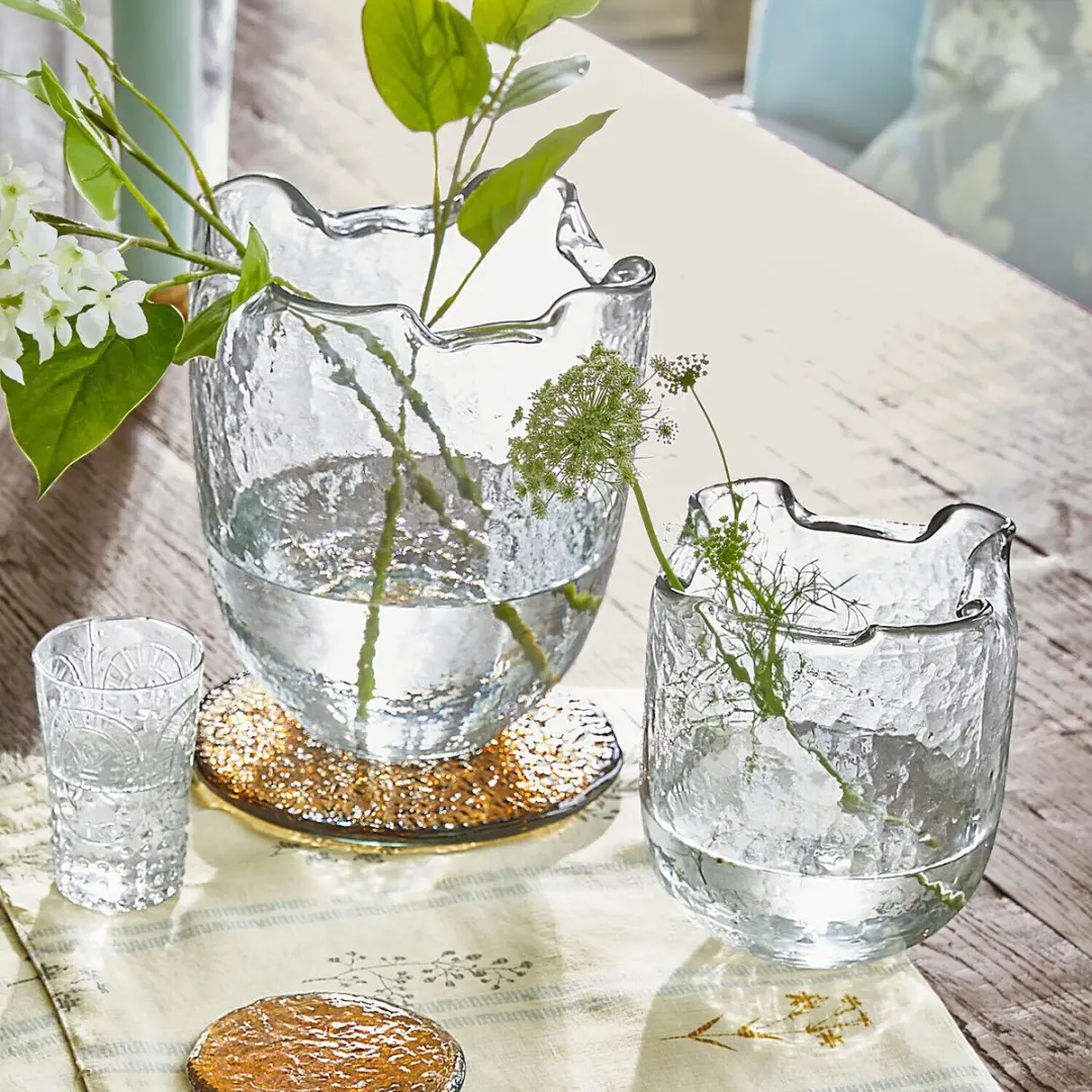Loberon Felucia Vaas - 2 Stuks Heldere Glas - afbeelding 2 van 5