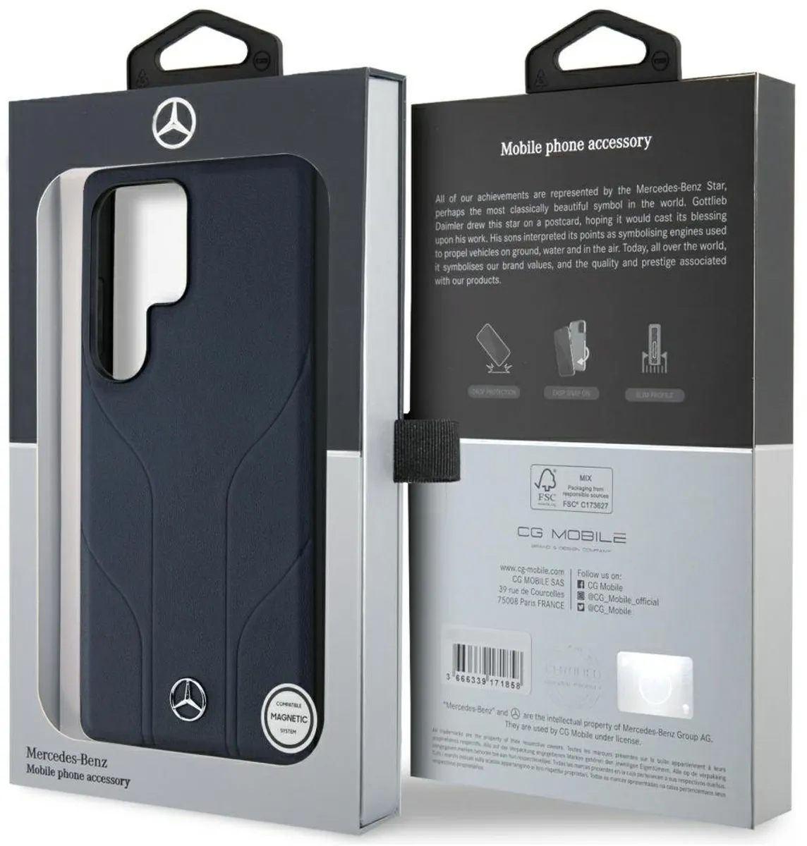 Mercedes Lederen Hoesje Galaxy S25 Ultra - Transparent