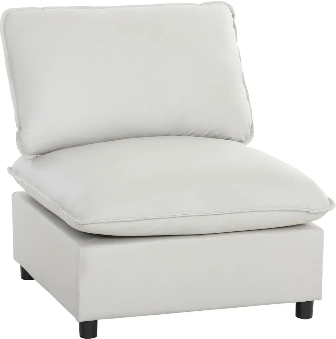 HOMCOM Fauteuil-Kunstleer, Schuim-85L x 74B x 78H cm-Grijs