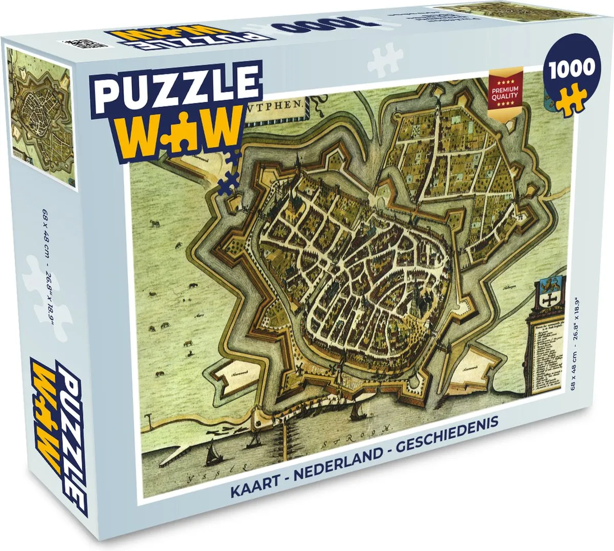 PuzzleWow Nederland Geschiedenis Legpuzzel 1000 Stuks - Multicolor
