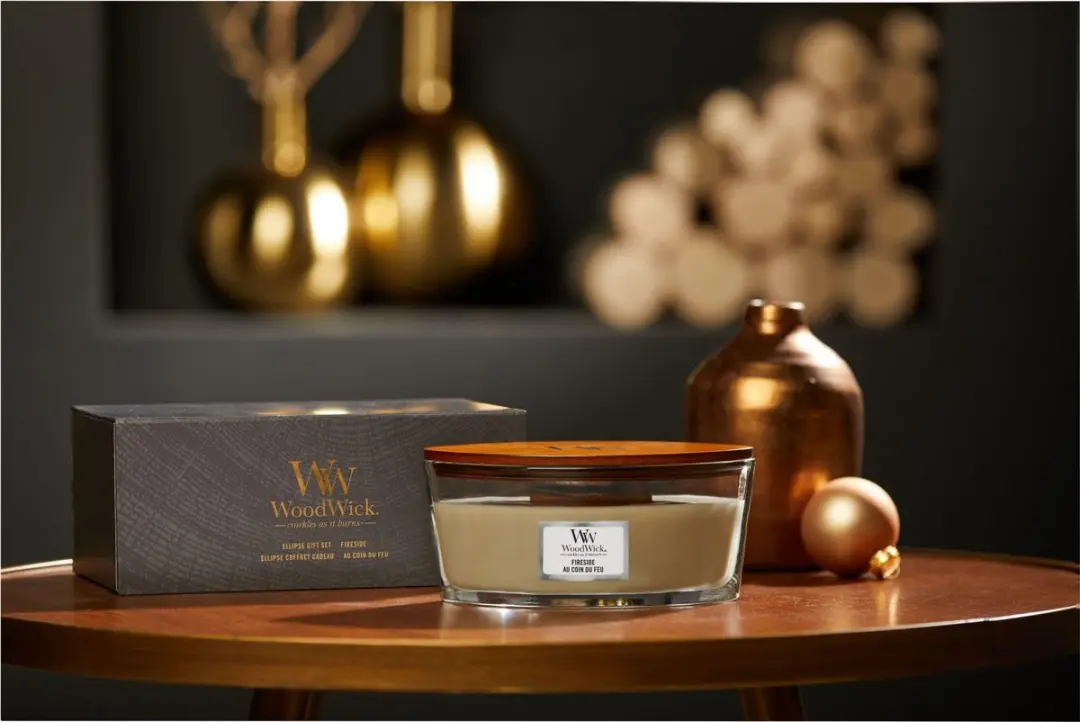 WoodWick Heartwick Fireside Geurkaars - Deluxe Cadeauset 3x - afbeelding 4 van 6